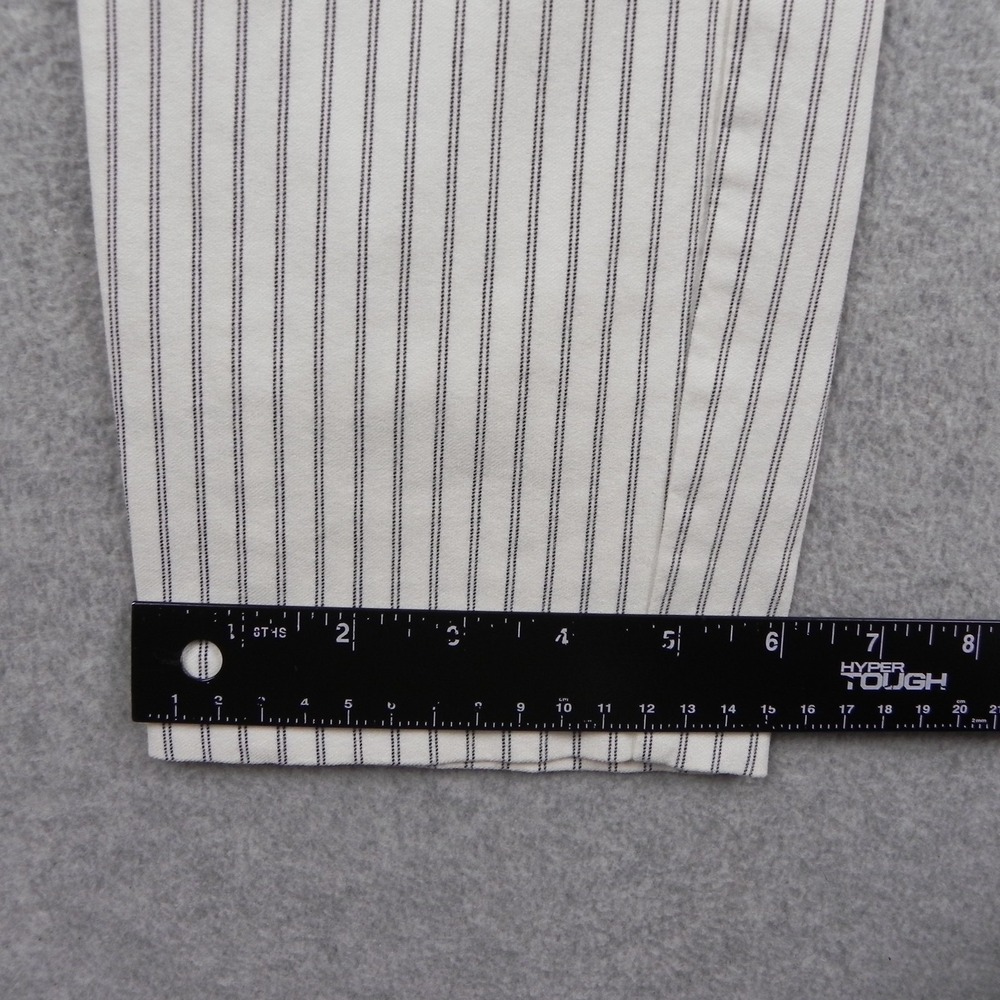 Mercer & Madison Pants Womens 10 Ankle Tapered Slim Leg Stretch White Striped - Picture 9 of 11